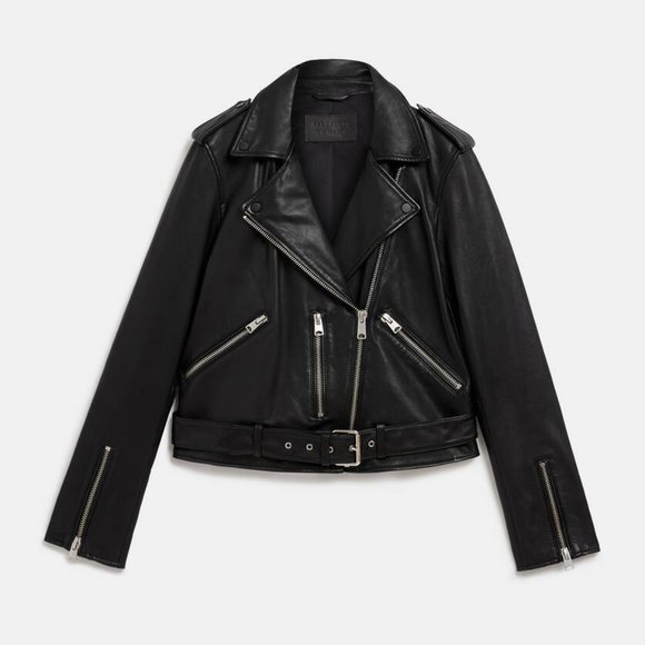 All Saints Balfern Leather Jacket - Picture 1 of 7